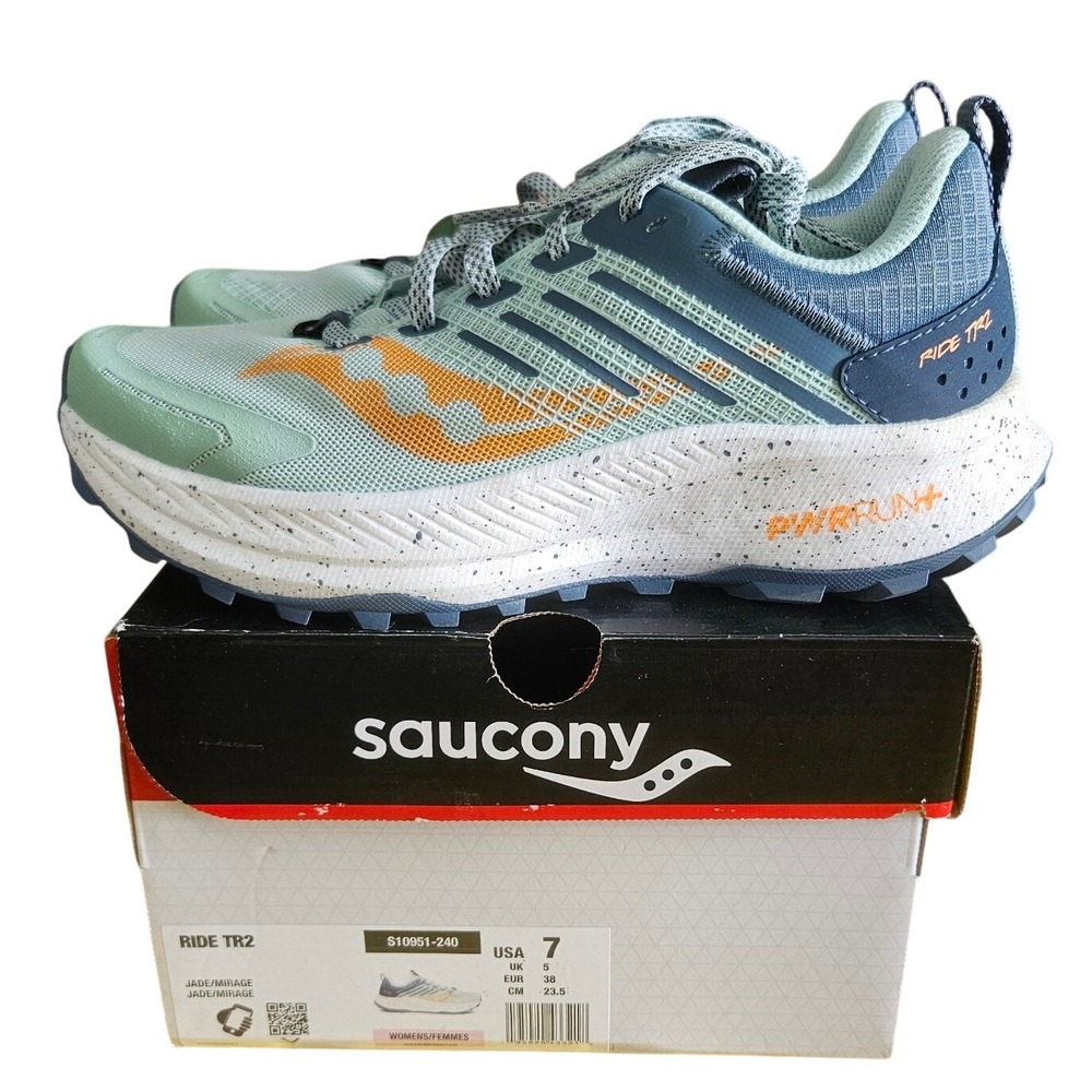 Saucony Ride TR2 Women 7 Jade Mirage Trail Running Shoes S10951-240 NEW